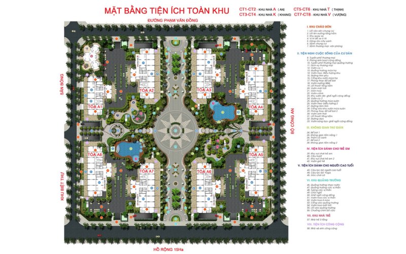 Mặt bằng tiện ích toàn khu chung cư An Bình như thế nào